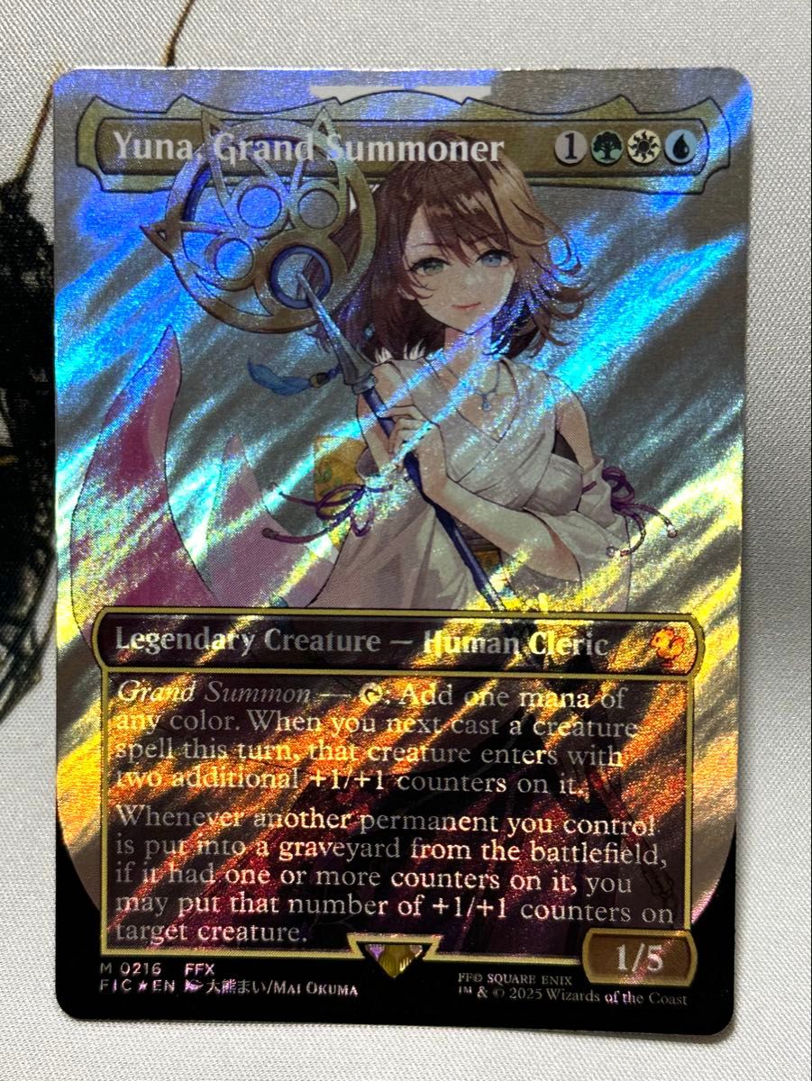 MTG FF 大召喚士、ユウナ ボーダーレス サージFoil 日本語版 MTG FF 大召喚士、ユウナ ボーダーレス サージFoil 日本語版 MTG