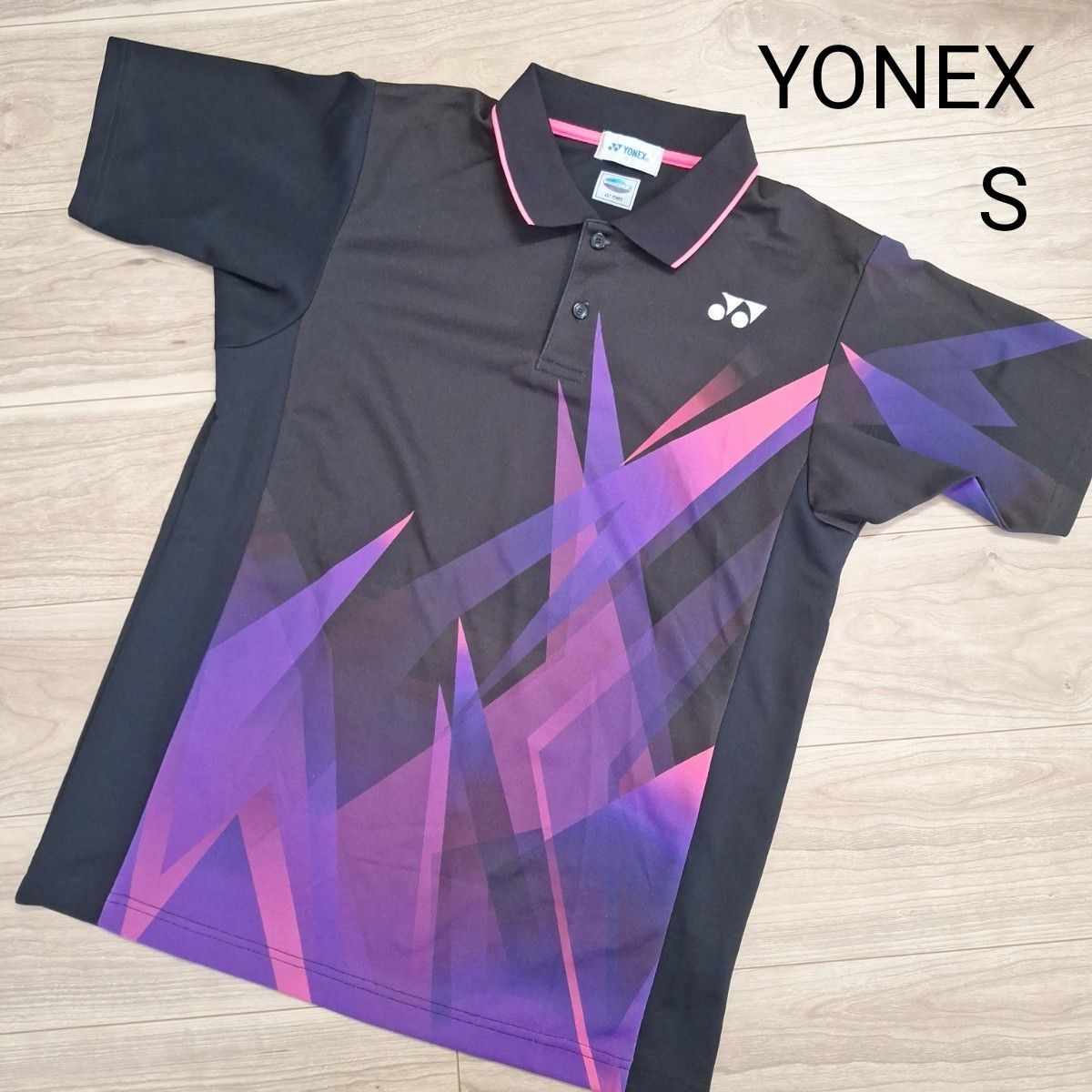 【日本産】 YONEX ポロシャツ 黒 ユニフォーム 公式 テニス 卓球 ウェア