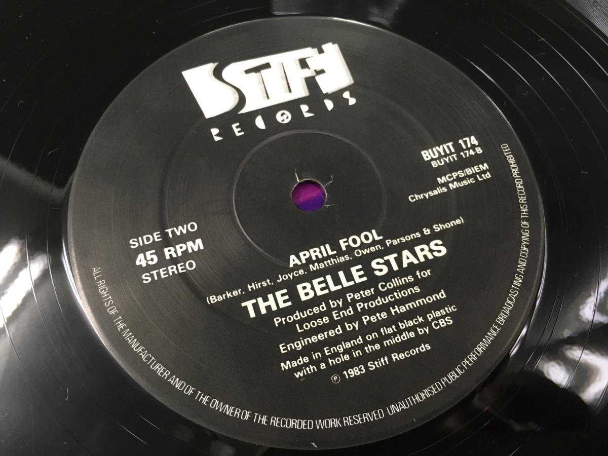 【C484】The Belle Stars / Sweet Memory イギリス Stiff Records/BUYIT-174 ［12inch］_画像4