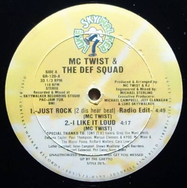 シュリンク◆MC Twist & The Def Squad - Just Rock / I Like It Loud◆マイナーミドルスクール◆Luke Skyywalker Records / GR-120_画像3