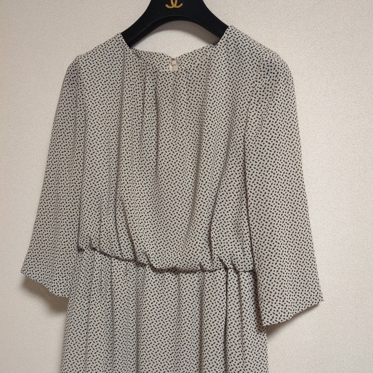 MACKINTOSH LONDON 美品 ドット柄 小紋 七分袖 ワンピース