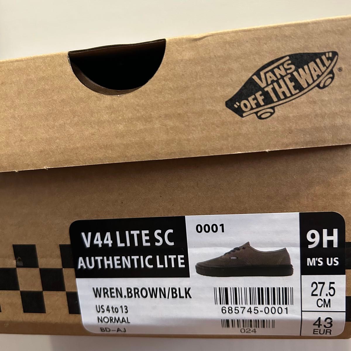 国内配送 VANS AUTHENTIC LITE WREN.BROWN/BLACK VANS ヴァンズ AUTHENTIC LITE オーセンティック ライト V44