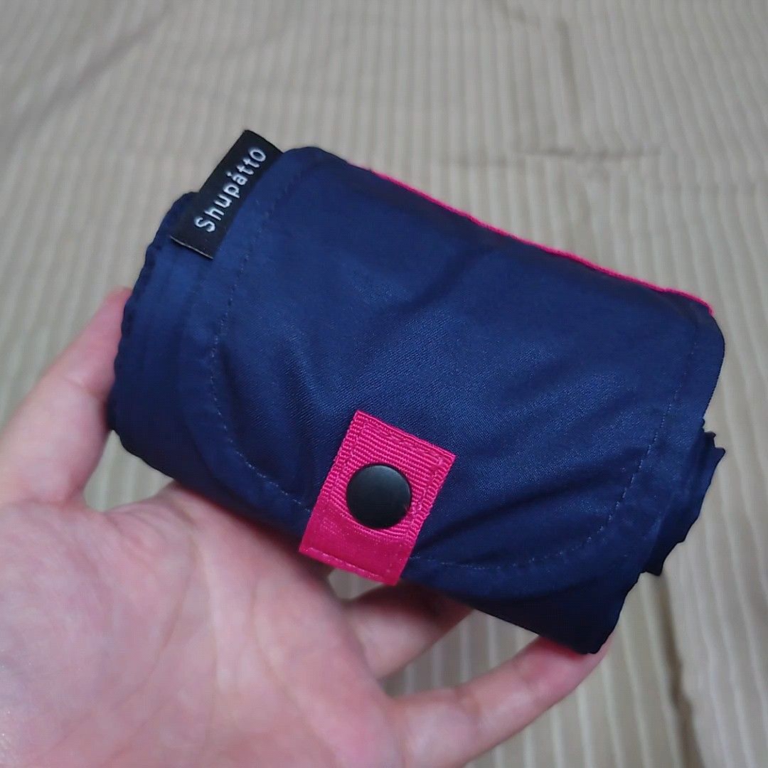 Shupatto コンパクトバッグ ネイビー Lサイズ