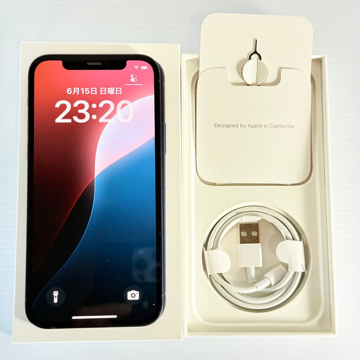 iPhone12pro 256GB バッテリー100%美品 箱あり 中美品 iPhone12 256GB ブラック バッテリー100% 未使用ケース
