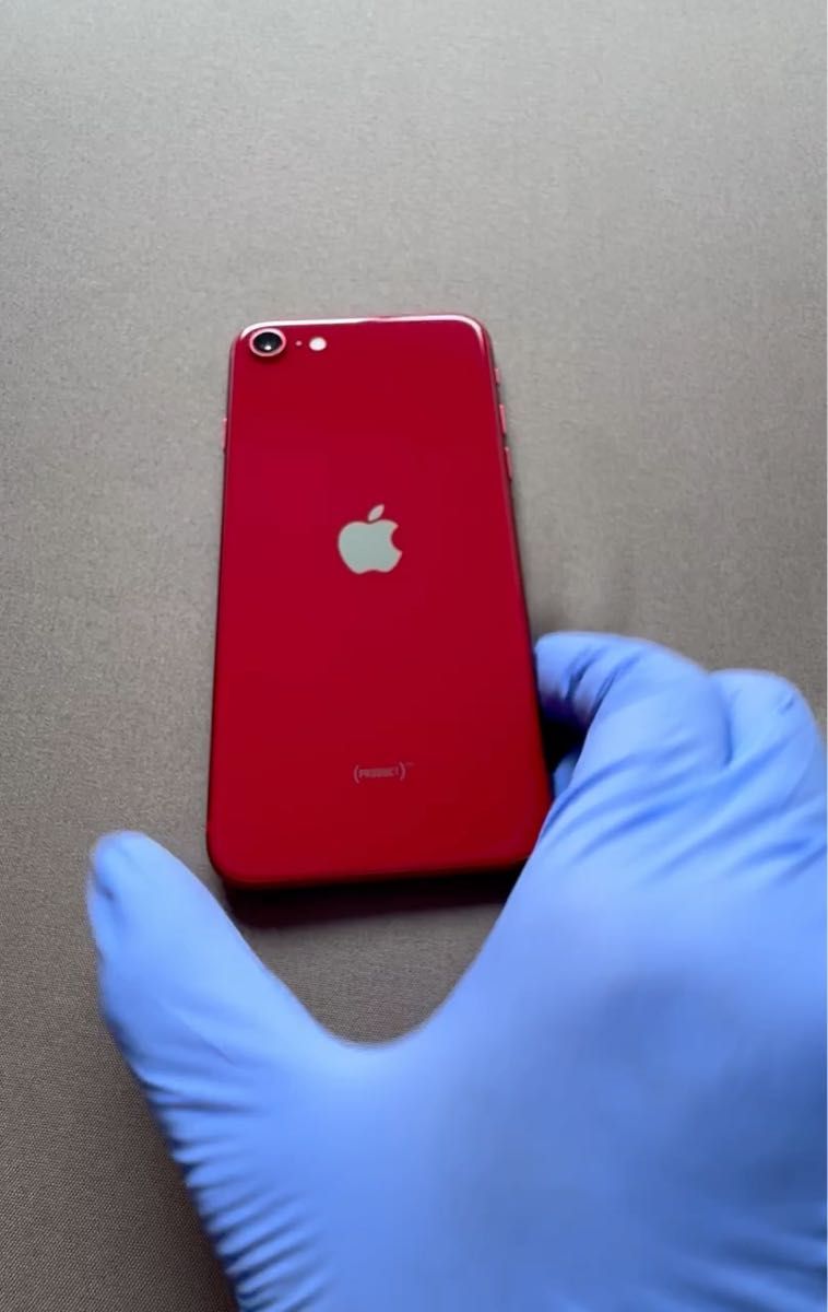 SIMフリー iPhone SE 第2世代 (SE2) レッド 64GB バッテリー86%/新品保護ガラス付