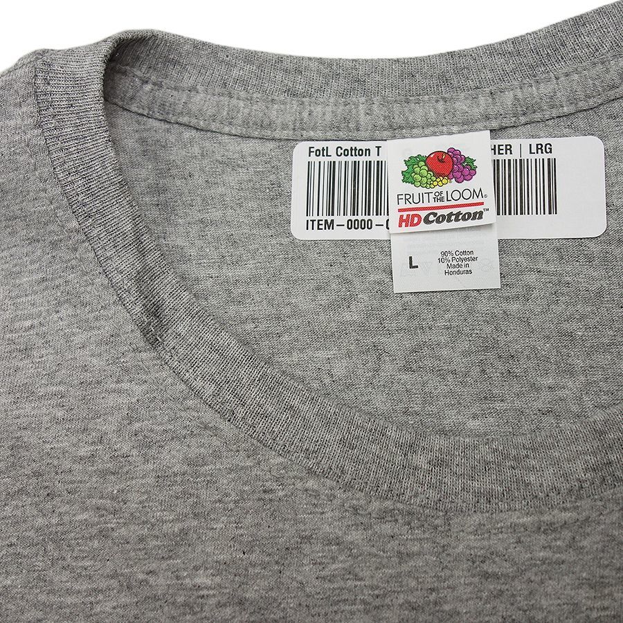 Tシャツ 新品 プリントTシャツ デッドストック メンズ Lサイズ FRUIT OF THE LOOM グレー色 MOM and MIMI #2161_画像4