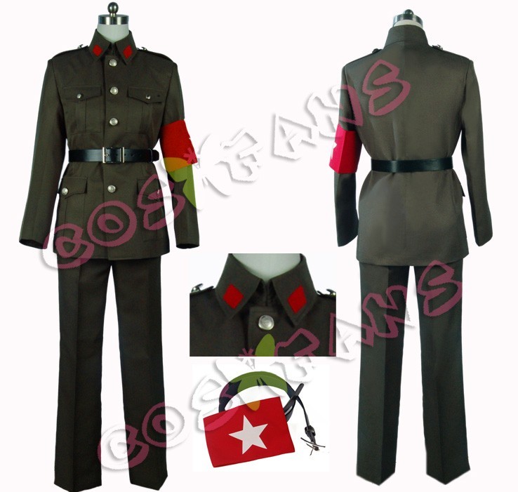 cos377Axis Powers ヘタリア 中国 軍服 コスプレ衣装