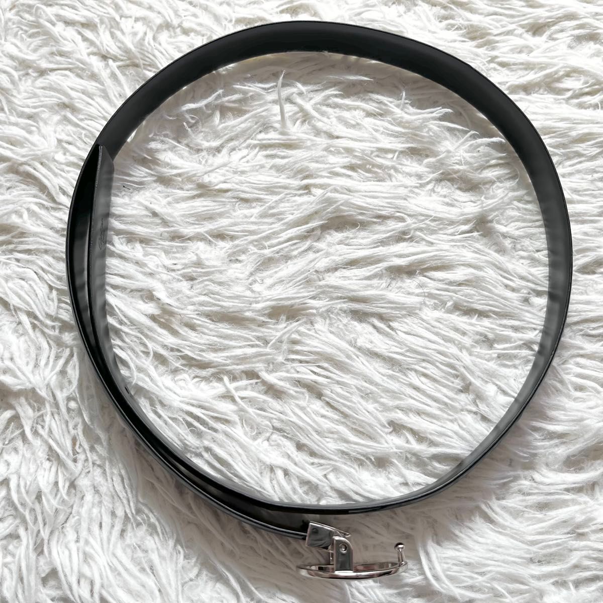 【極美品】Cartier ナローベルト シルバー 金具 刻印 レディース 黒 極美品】Cartier ナローベルト シルバー 金具 刻印 レディース