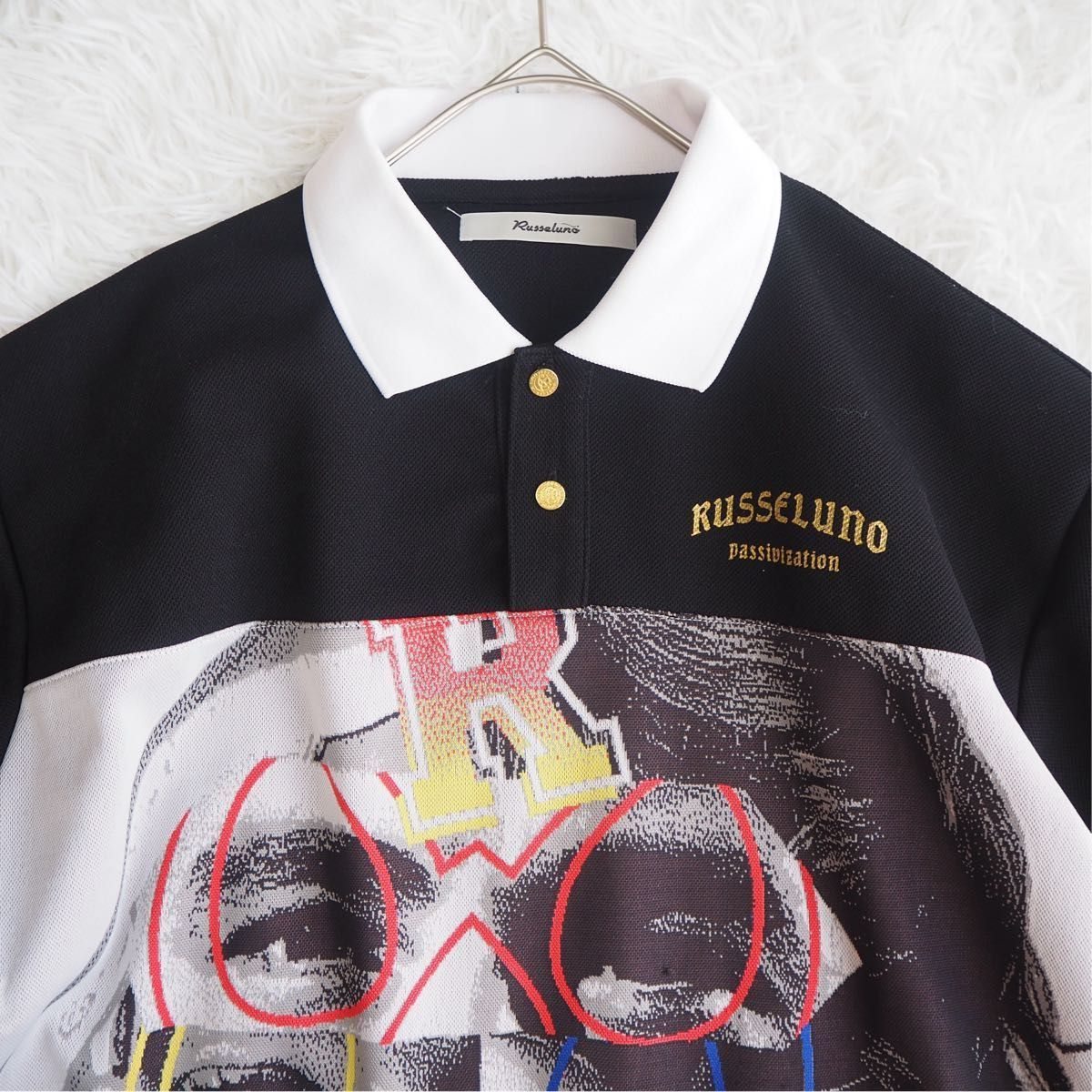 美品 ラッセルノ 完売品 LEGENDS JQ LOOSE FIT POLO 美品 ラッセルノ 完売品 LEGENDS JQ LOOSE FIT POLO ゴルフ