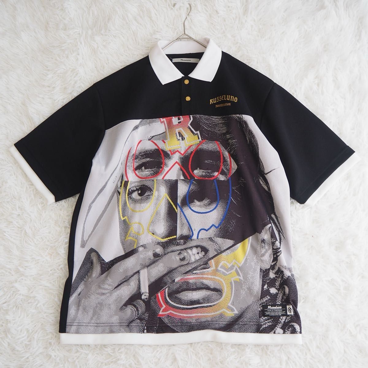 美品 ラッセルノ 完売品 LEGENDS JQ LOOSE FIT POLO 美品 ラッセルノ 完売品 LEGENDS JQ LOOSE FIT POLO ゴルフ