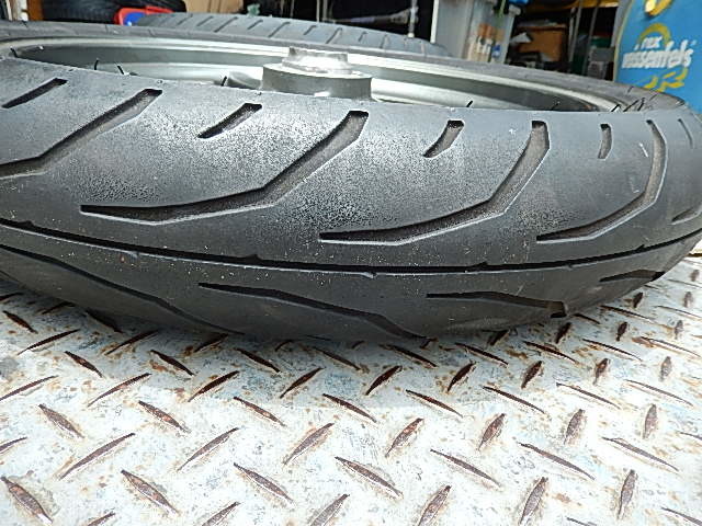ホンダ、車種不明、アルミキャストホイール、前后1SET, タイヤ付き、サイズR, 14PホンダMT3.00x17、F, HT2.50x17、中古美品、カスタム
