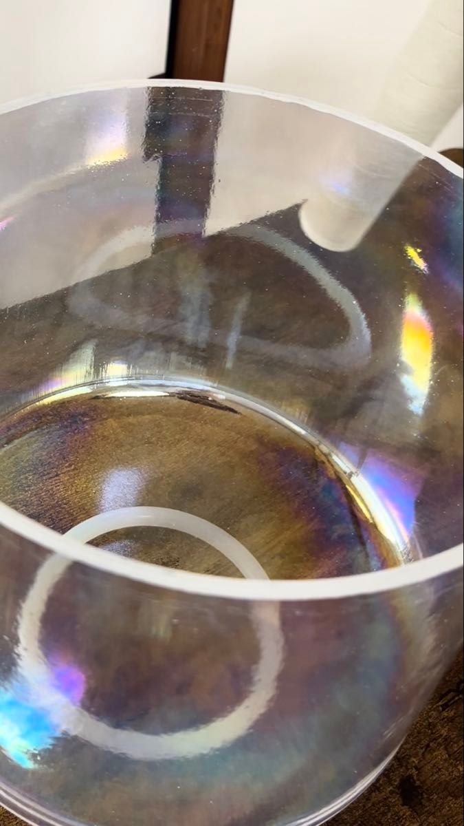 Crystal Tones クリスタルボウル C# 22cm プラチナム 9インチ シルクケース Oリング マレット 4点セット