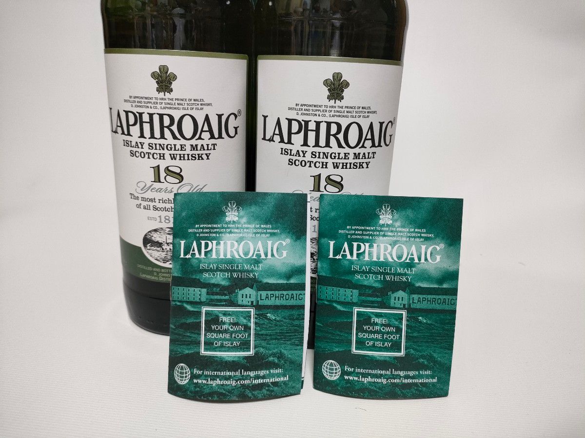 LAPHROAIG18yo ラフロイグ18年 2本セット 旧ラベル 700ml 48 LAPHROAIG18yo ラフロイグ18年 2本セット 旧ラベル 700ml 48