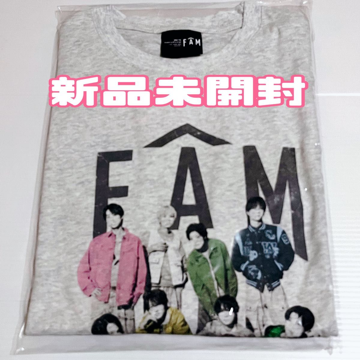 【新品】timelesz FAM グレー Tシャツ おまけステッカー付 timelesz Tシャツ タイムレス ツアー FAM グッズ 新品未開封