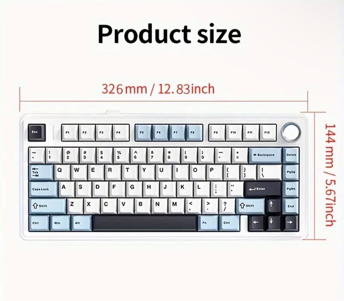 新品未開封 Aula F75 ゲーミングキーボード シーブルーウッドアクシス 新品未開封 Aula F75 ゲーミングキーボード シーブルーウッド