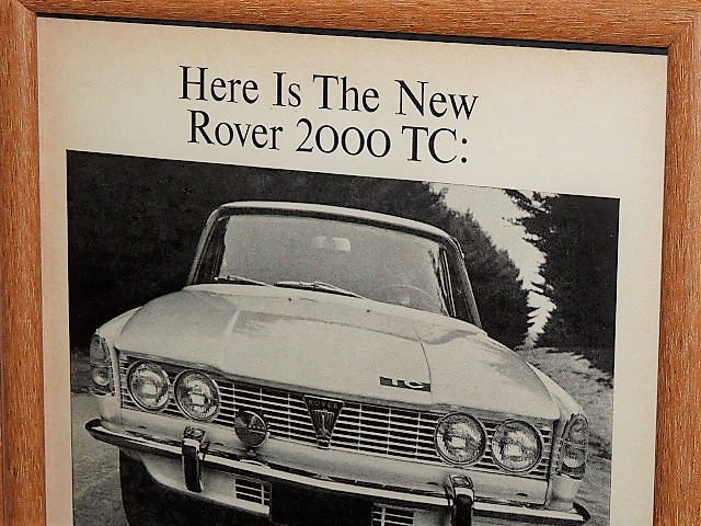 1966年 U.S.A. '60s 洋書雑誌広告 額装品 Rover 2000 TC ローバー ( A4サイズ )_画像2