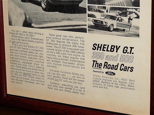 1967 год USA иностранная книга журнал реклама рамка товар she рубин GT350 GT500 Shelby Cobra Cobra / Ford Ford Mustang Mustang (A4 размер )