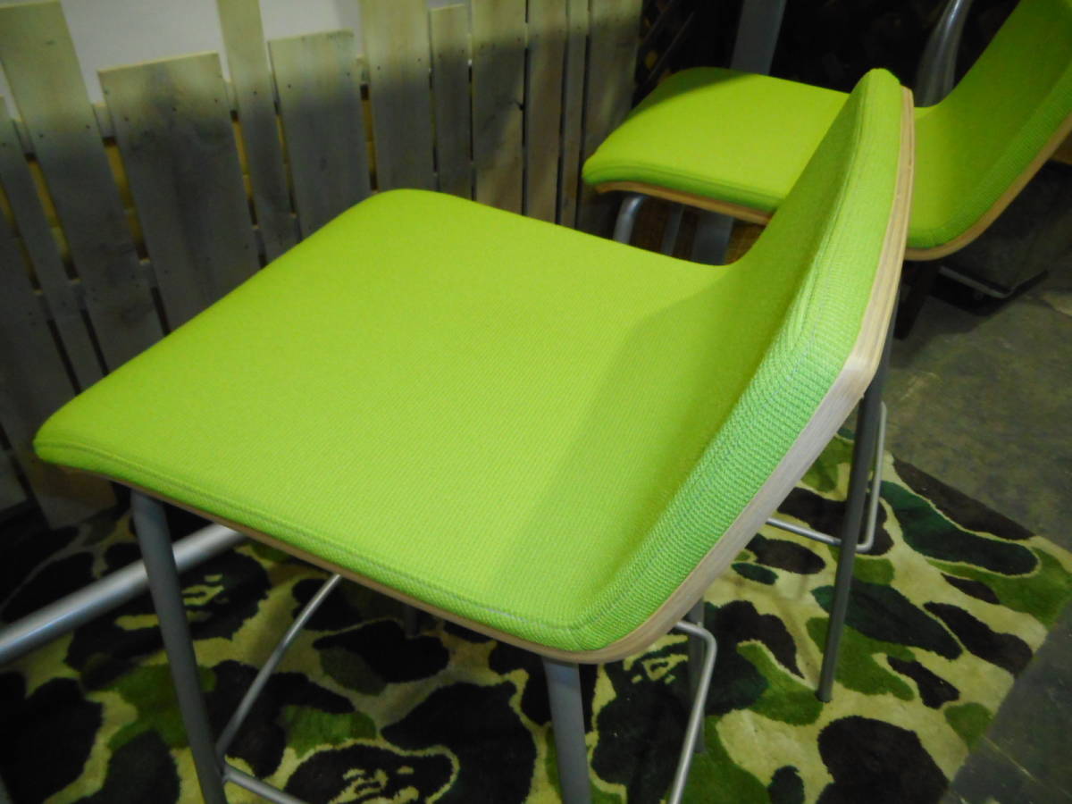 oka blur counter table & high chair 2 legs Alto Cafe light green furniture interior secondhand goods 