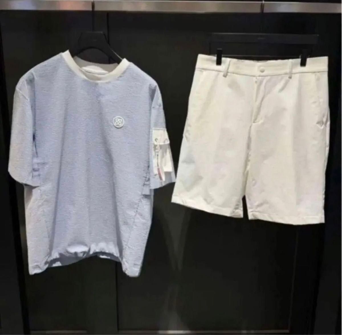 G FORE : ゴルフ メンズ半袖Tシャツ G/FOREジーフォア ゴルフ メンズ シャツ 半袖 トップ パンツ 2点