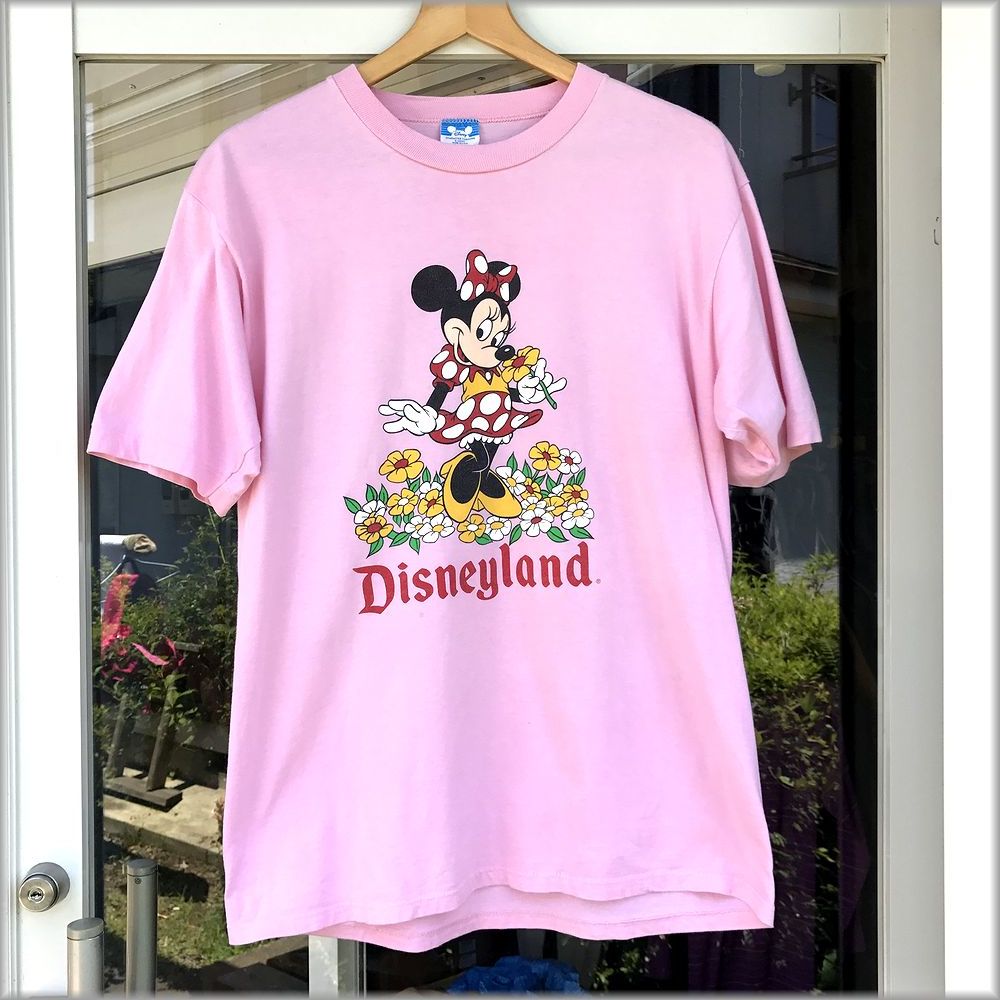 ★ミニーマウス　ディズニーランド　80s　USA製　Tシャツ　size XL　ピンク★検 ビンテージ ミッキーマウス_画像1