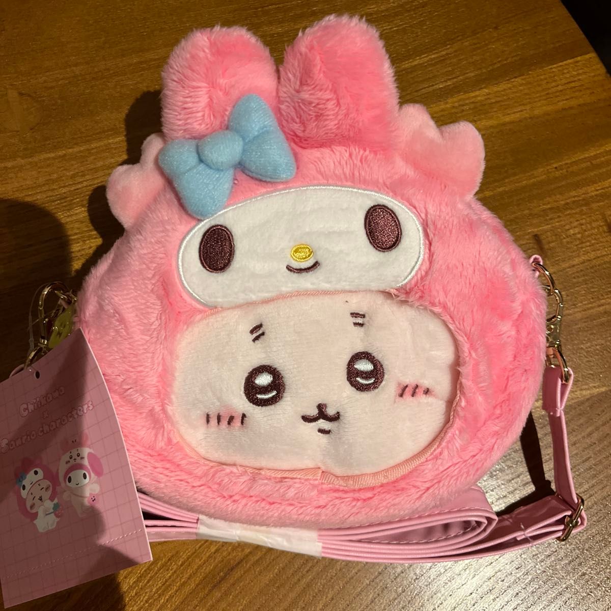 サンリオ×ちいかわ 古本屋 カニちゃん ぬいぐるみ ポシェット マイメロディ マイメロディ マイメロ カニちゃん 古本屋 ちいかわ サンリオ