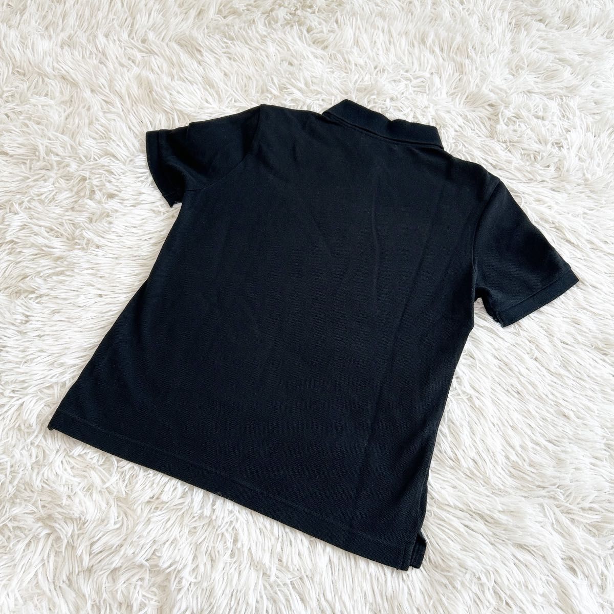 【新品】バーバリーロンドン 半袖ポロシャツ 襟袖チェック パフスリーブ ブラック BURBERRY LONDON 半袖 ポロシャツ バーバリーロンドン 黒 ノバ