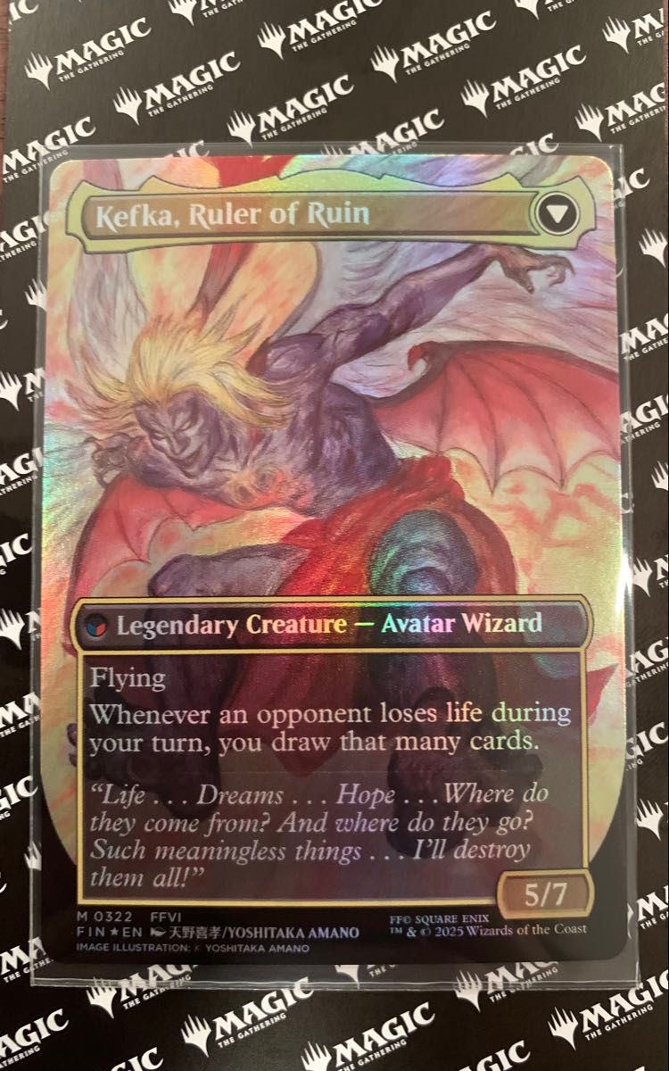 MTG 人造魔導士、ケフカ FOIL 英語 拡張アート MTG】 ファイナルファンタジー 人造魔導士 ケフカ/破壊の化身