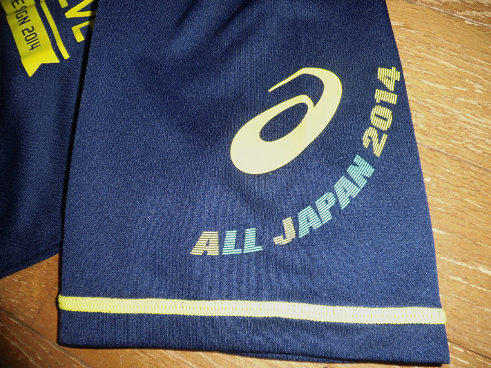 asics アシックス A77 INTER HIGH ALL JAPAN インターハイ 2014 南関東 高校総体 記念 サイバードライ 半袖 Tシャツ NVY S 使用少 美品