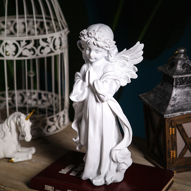 人気の贈り物が 聖霊 カトリック教会 彫像/ お祈りする白い天使 欧風の復古調 福音洗礼 誕生日プレゼント(輸入品 守護天使 記念日 聖書 洋風