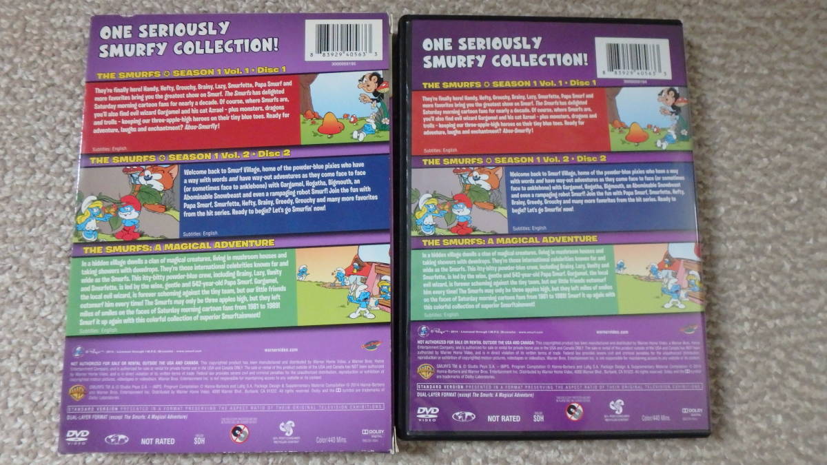 ●the SMURFS DVD THE BEST OF SEASON1 & MAGICAL ADVENTURE スマーフ ベスト3枚 リージョンコード1 region code 1 英語 English●