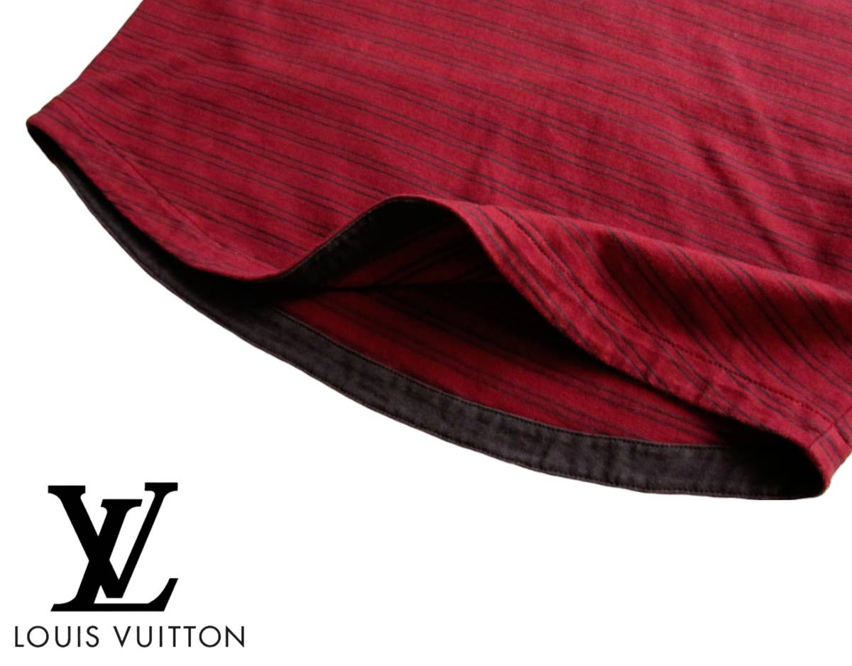 良品 ◆ LOUIS VUITTON ◆ ルイヴィトン ◆ 半袖　Tシャツ　LVロゴ入り　イタリア製　カジュアル　メンズ　希少 パンツ　レッド　赤_画像5
