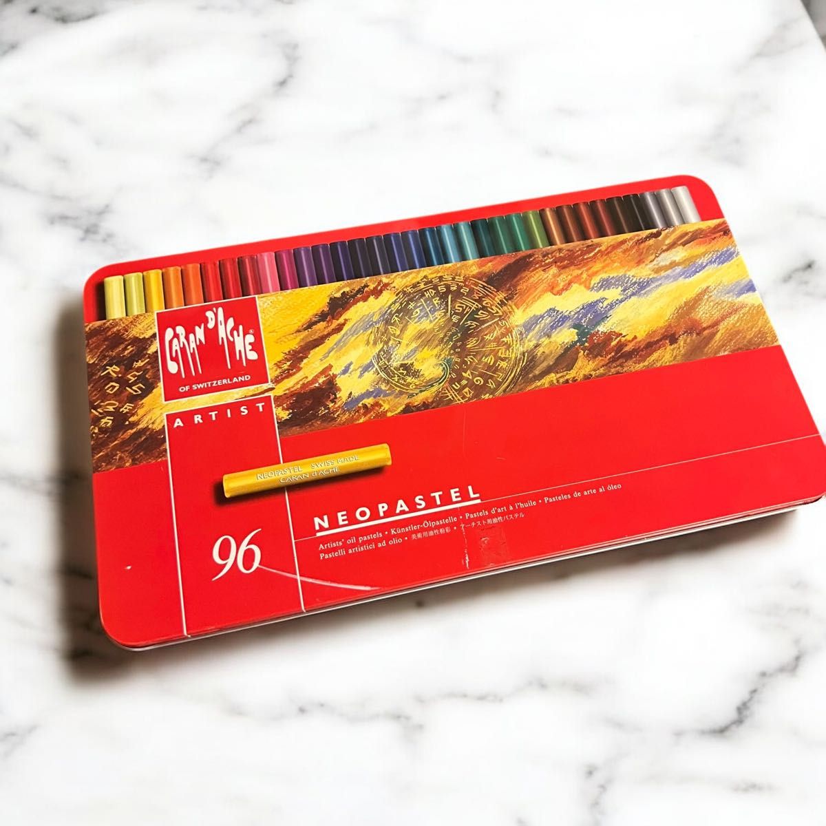 ◎中古品◎カランダッシュ ネオパステル 油性 96色プラス白2本 チョークアート 中古品 カランダッシュ ネオパステル 油性 96色プラス白2本