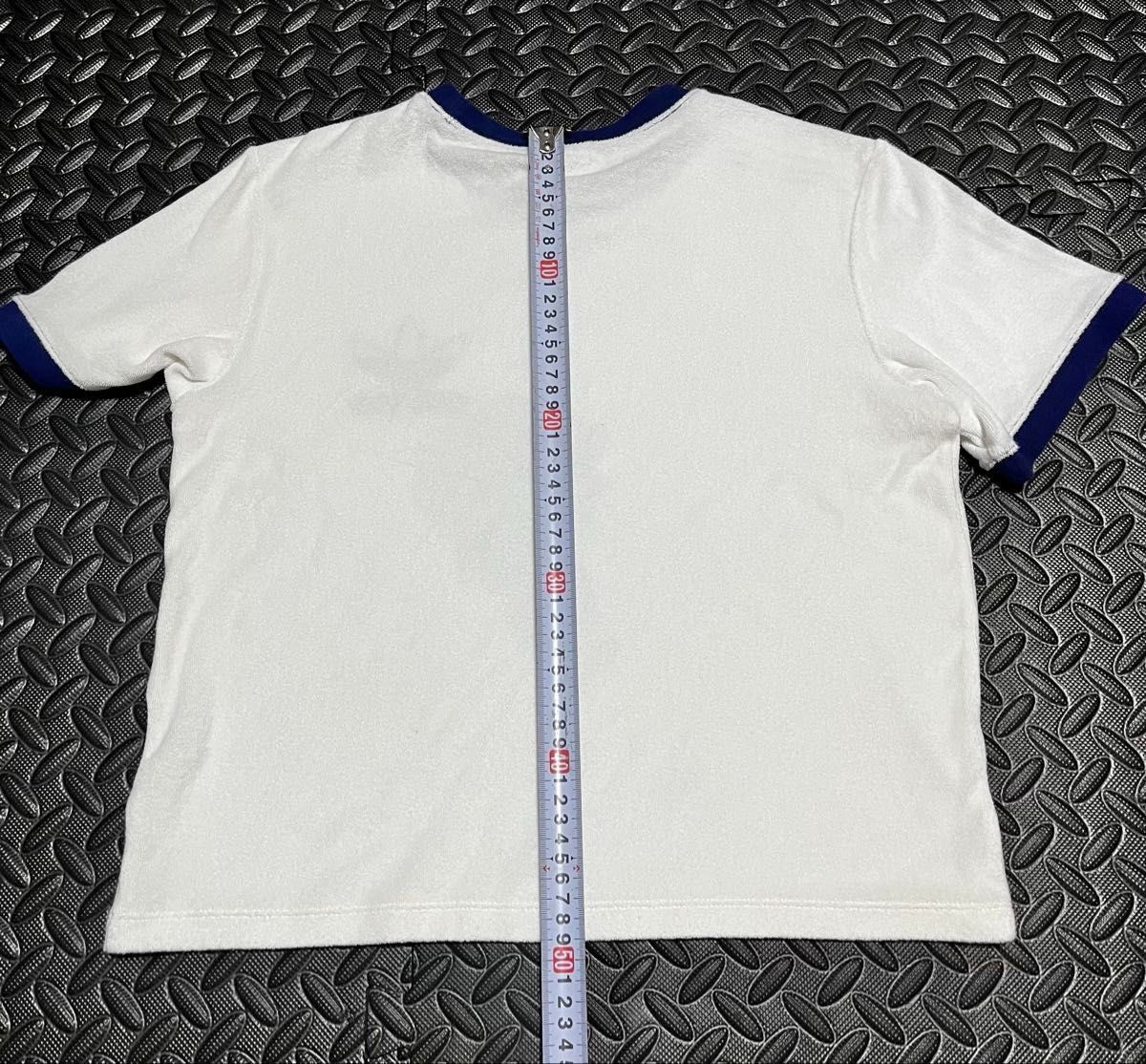 【adidas】タオル地ロゴTシャツ 希少 アディダス テリー クロップド丈 タオル地Tシャツ