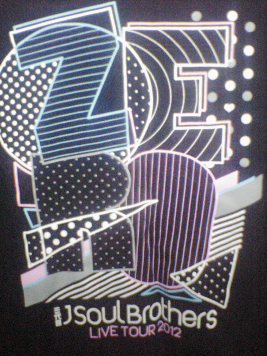 三代目 J Soul Brothers LIVE TOUR 2012「0～ZERO～」半袖T シャツ Sサイズ 黒★コンサートグッズ EXILE エグザイル_画像3