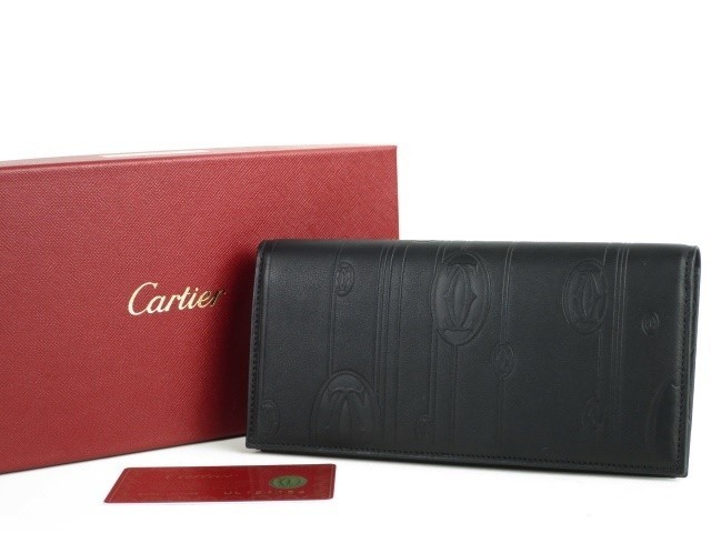 新品・未使用】Cartier カルティエ 二つ折り長財布 札入れ 2C ブラック