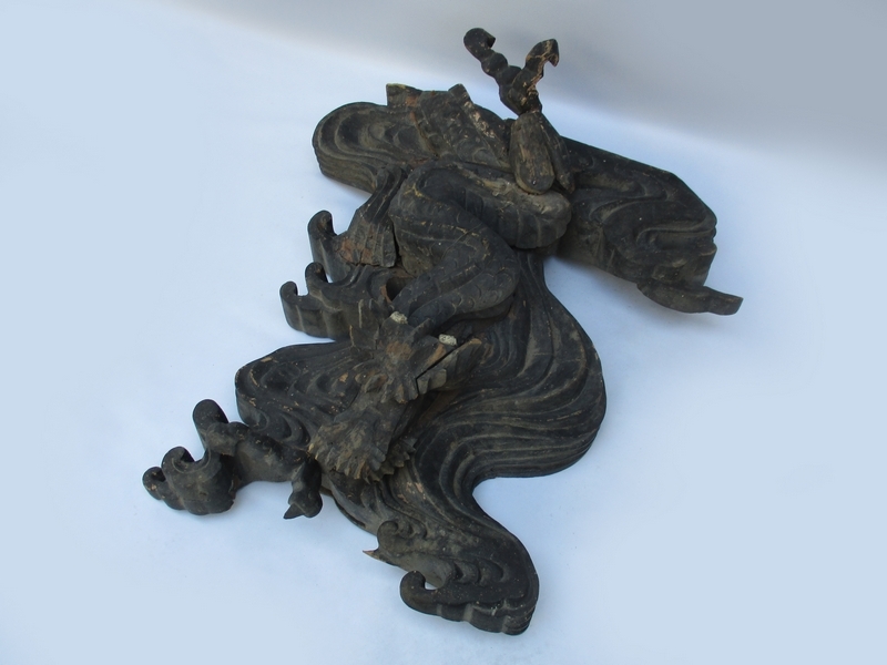 Yahoo!オークション - 時代 古い 木彫 龍 ドラゴン 天然木 神社 仏閣