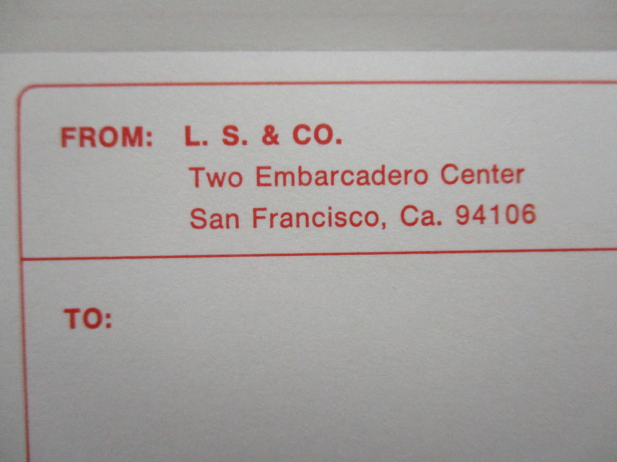 US　 винтаж 　Levi's　 Levi's   Сан-Франциско 　LEVI STRAUSS & CO.  Levi's ...　 для  бумага 