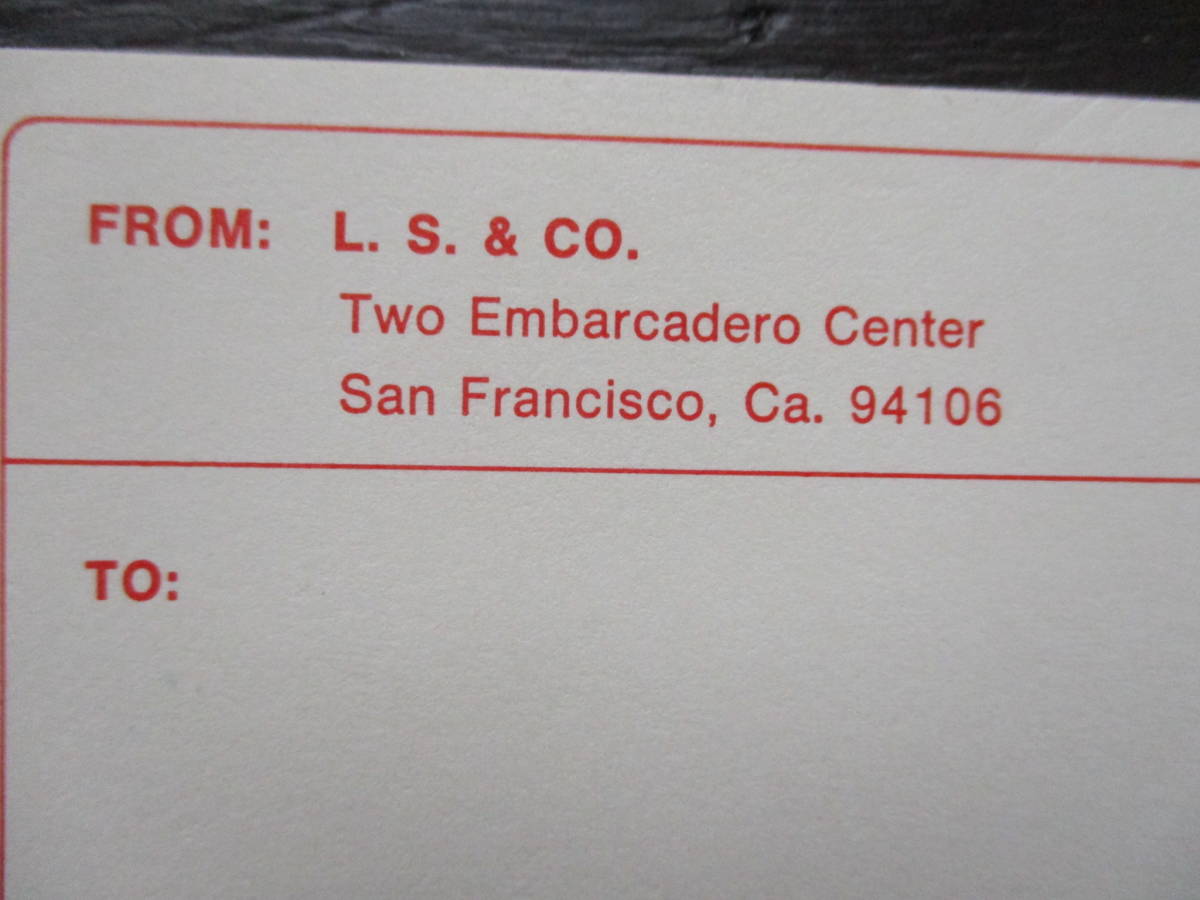 US　 винтаж 　Levi's　 Levi's   Сан-Франциско 　LEVI STRAUSS & CO.  Levi's ...　 для  бумага 
