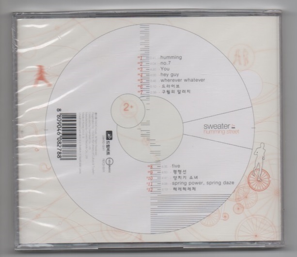 韓国CD★ Sweater (セーター) 2集 「Humming Street」　★　未開封品_ケース(ウラ面)　