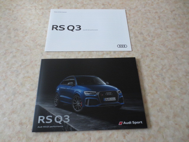  Audi RSQ3 rare main catalog * price table & various origin table attaching * new goods out of print catalog *AUDISPORT* quattro * Germany car fan .