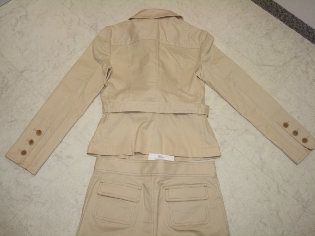 * tag attaching 40,000 jpy. goods ROPE Rope beige top and bottom setup suit jacket bottoms 9AT B82 H90 T164 / pants W60cm H86cm 38 number 