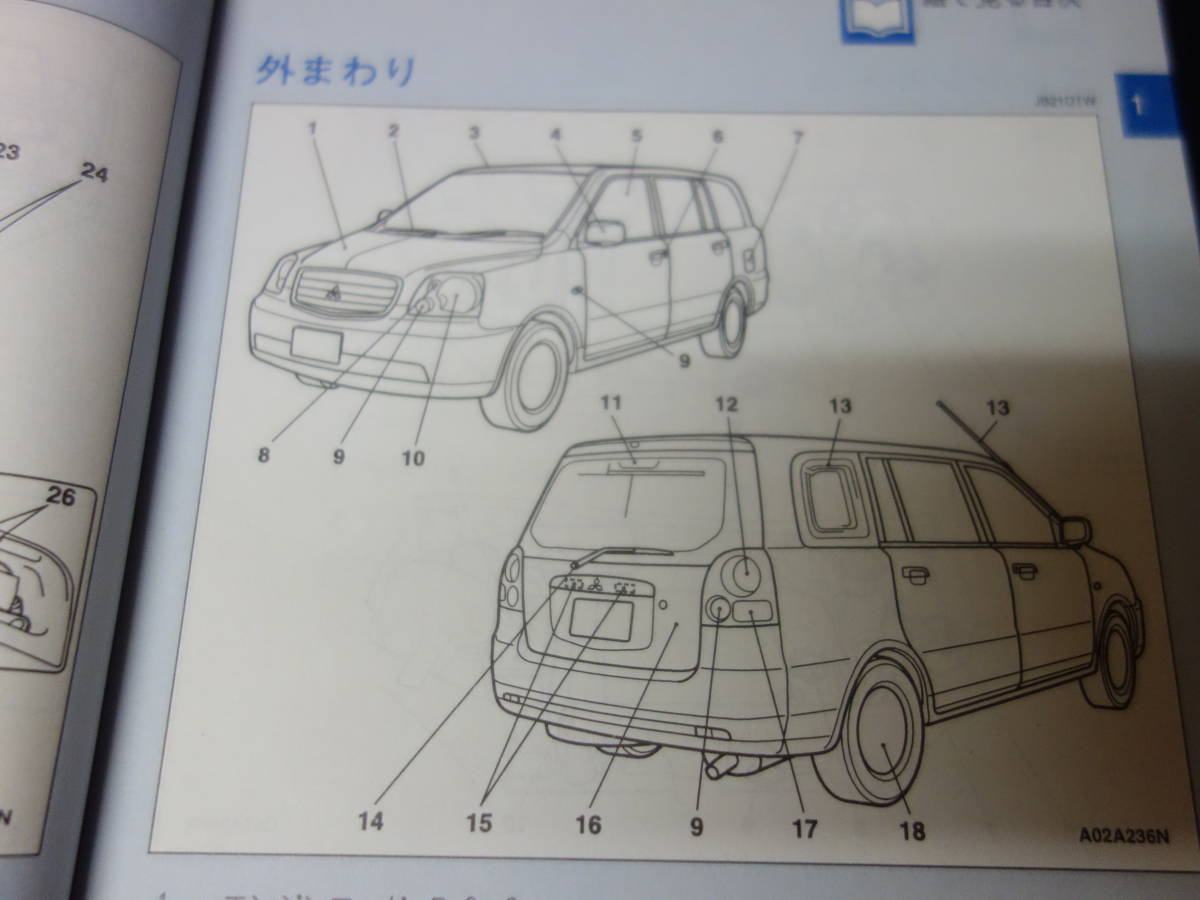 [Y600 prompt decision ] Mitsubishi Dion Dion CR5W / CR6W / CR9W type owner manual Heisei era 14 year 3 month [ at that time thing ]