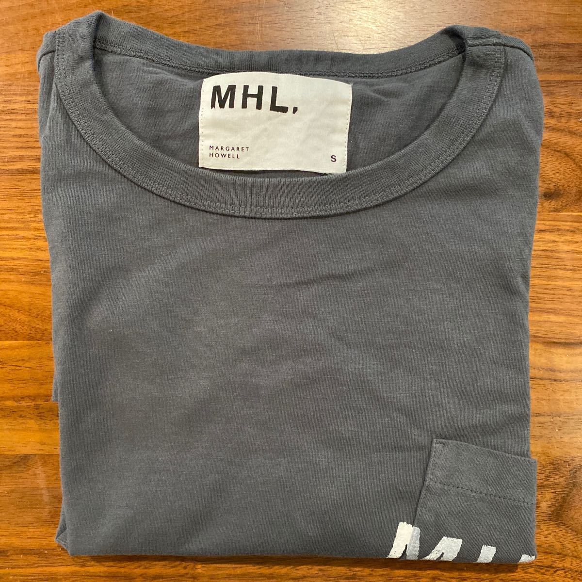 【美品】 MHL. 半袖Ｔシャツ　マーガレットハウエル　ロゴＴシャツ　レディース　Sサイズ　グレー