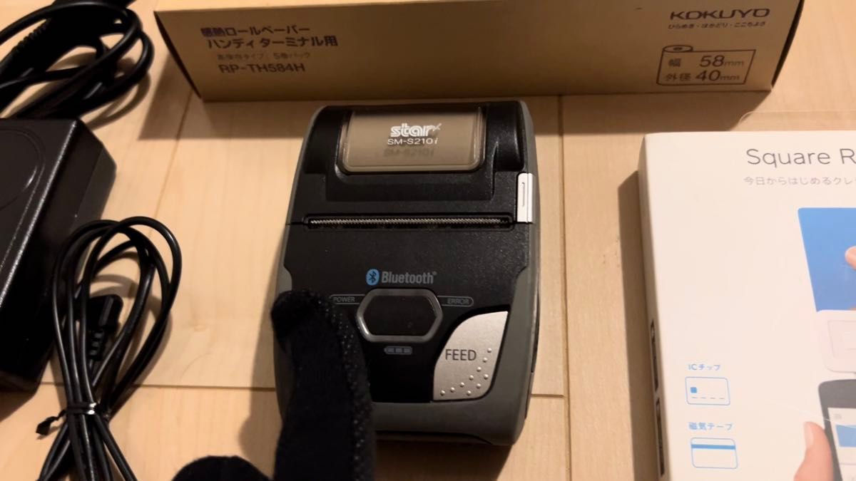 Star SM-S210i モバイルプリンター ロールペーパー 4巻 Square Reader クレジットカードリーダー 元箱