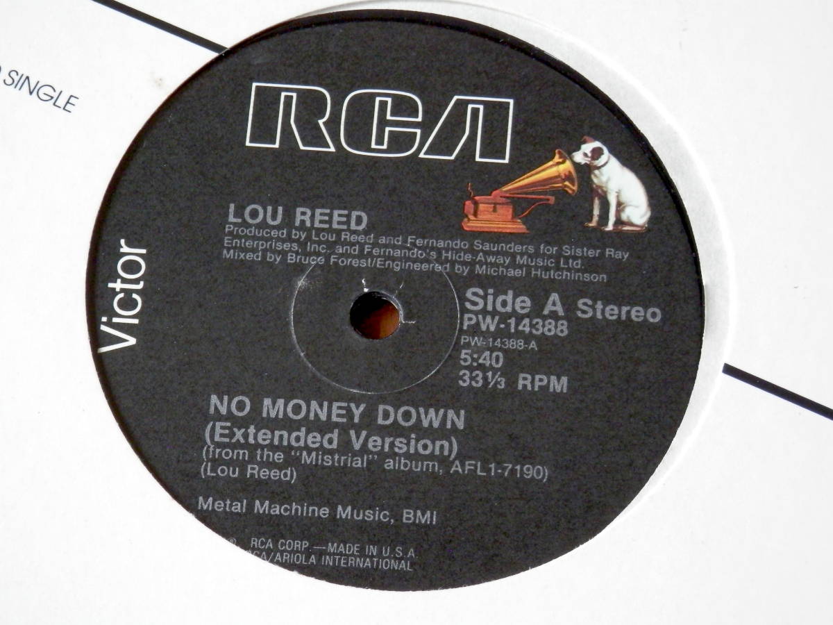 US'86【"12】Lou Reed - No Money Down_画像2