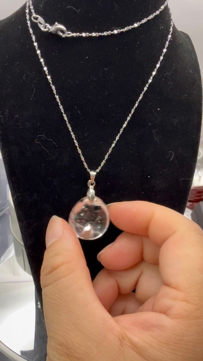 天然鉱物共生水晶(てんねんこうぶつ きょうせい すいしょう ちょうていペンダント ネックレス 天然石