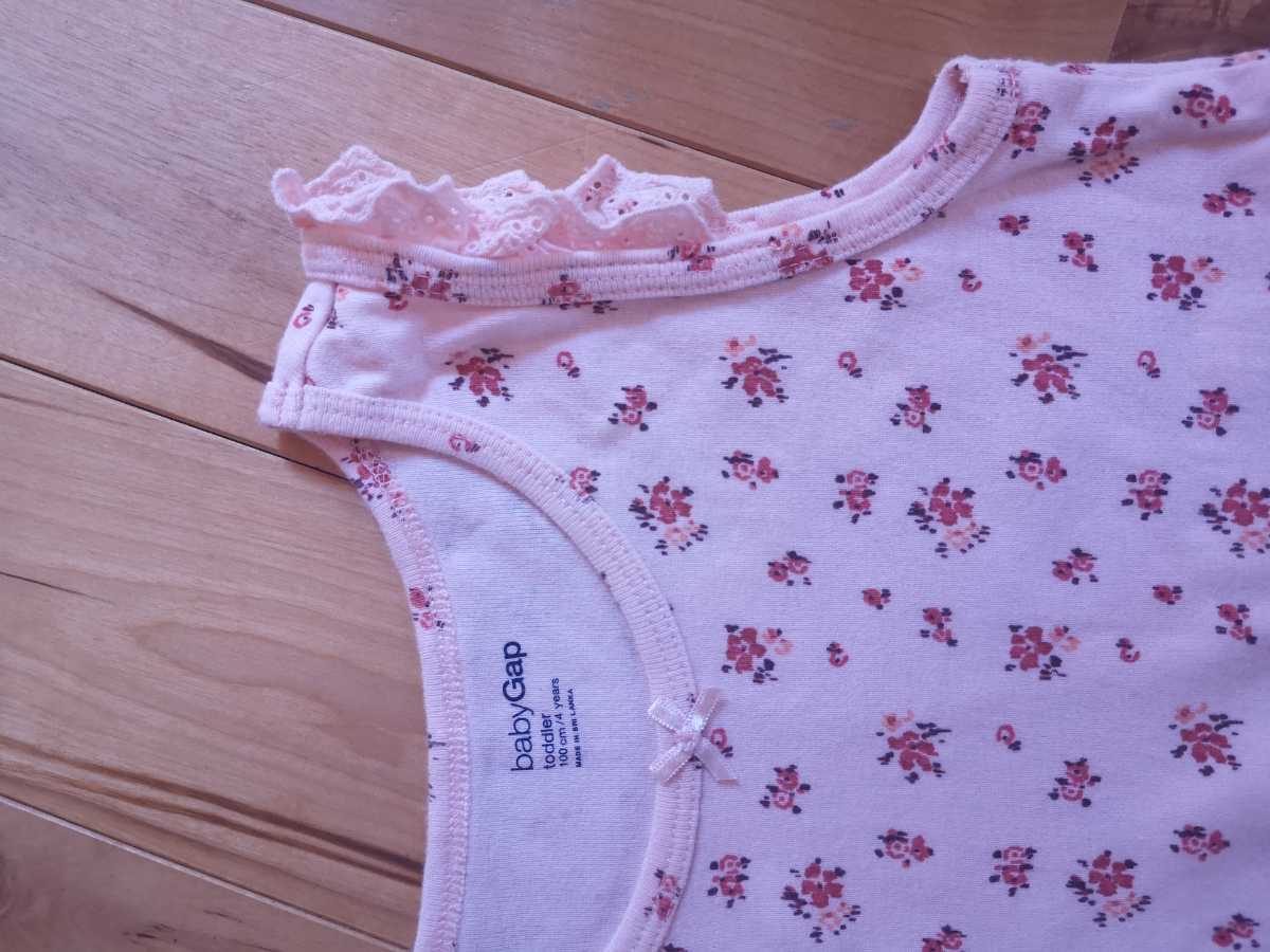  free shipping * beautiful goods babygap tank top to gong -100 floral print girl pink * anonymity .. packet 