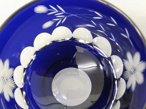 ガラス　グラス　青　ブルー　4個　セット　サイズ　口径7.6ｃｍ　高さ6.5ｃｍ　コップ_画像8