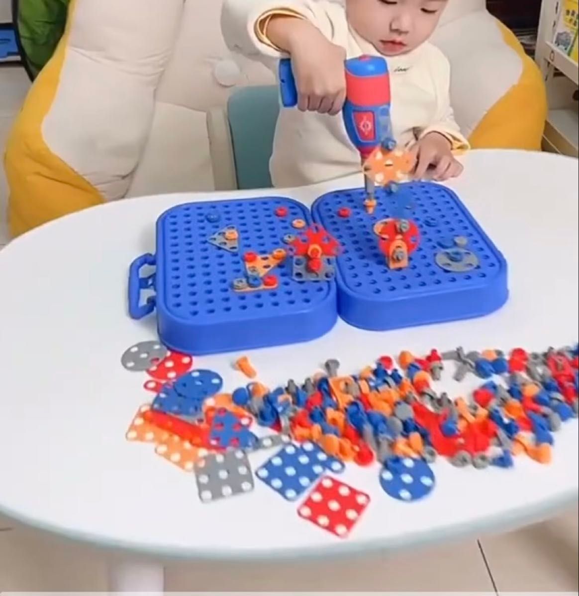 知育玩具 玩具 ブロック おもちゃ ニューブロック 子供用工具玩具セット 3D DIYパズル玩具 電動ドリルネジナット