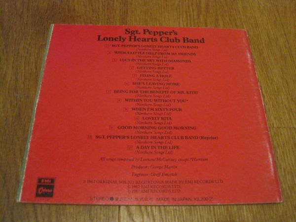 国内盤CD ザ・ビートルズ THE BEATLES サージェント・ペパーズ・ロンリー・ハーツ・クラブ・バンド スリーブケース仕様 CP32-5328 赤帯_画像8
